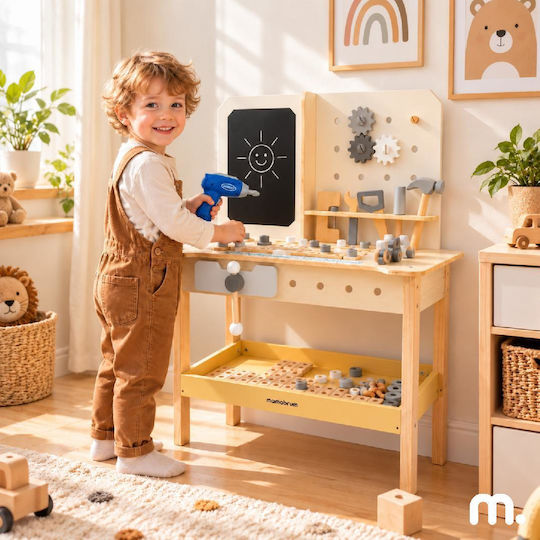 Mamabrum Hölzener Kinder-Arbeitsbank für 3+ Jahre