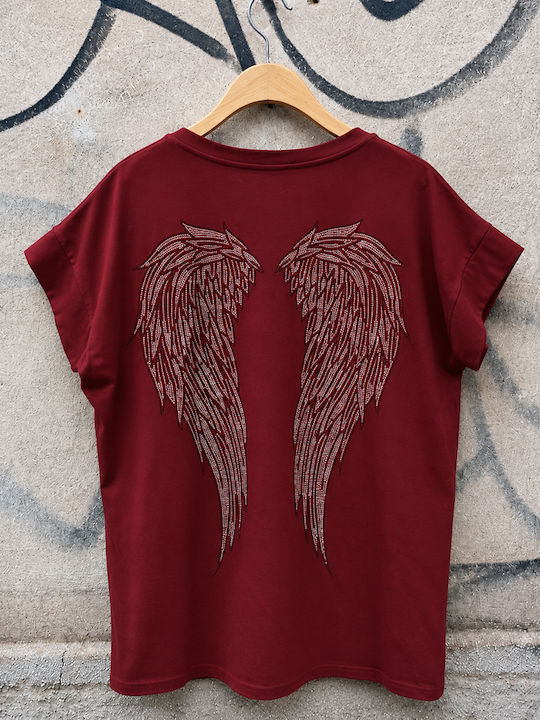Γυναικείο T-shirt Μπορντώ