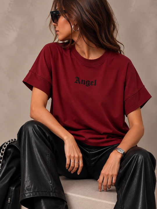 Γυναικείο T-shirt Μπορντώ