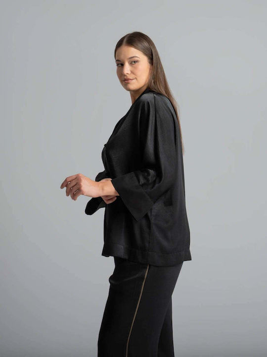 Damen-Kimono Schwarz
