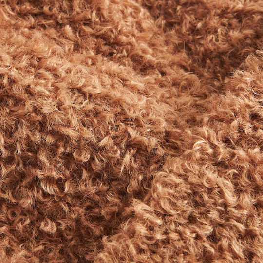 Braune Damen-Strickmütze Beanie