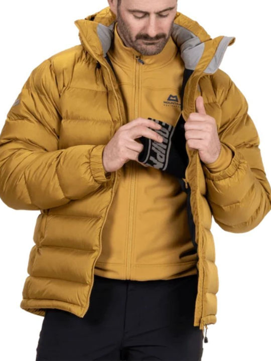 Μπουφάν Puffer Αδιάβροχο και Αντιανεμικό Μουσταρδί