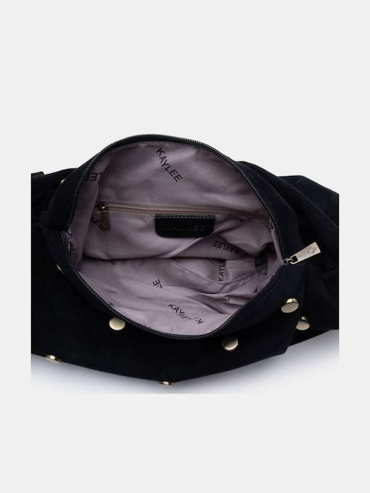 Damen-Hobo-Tasche aus schwarzem Wildleder