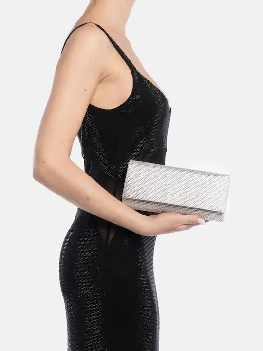 Haitch Damen-Clutch Silber