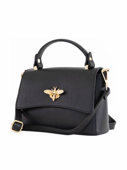 Damen-Ledertasche mit Klappe Braun Chocolate