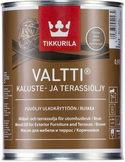 Tikkurila Valtti Solvent Based Wax Polish Grey 900ml 900gr
