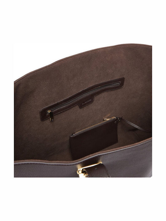 Damen-Shopper-Tasche Dunkelbraun