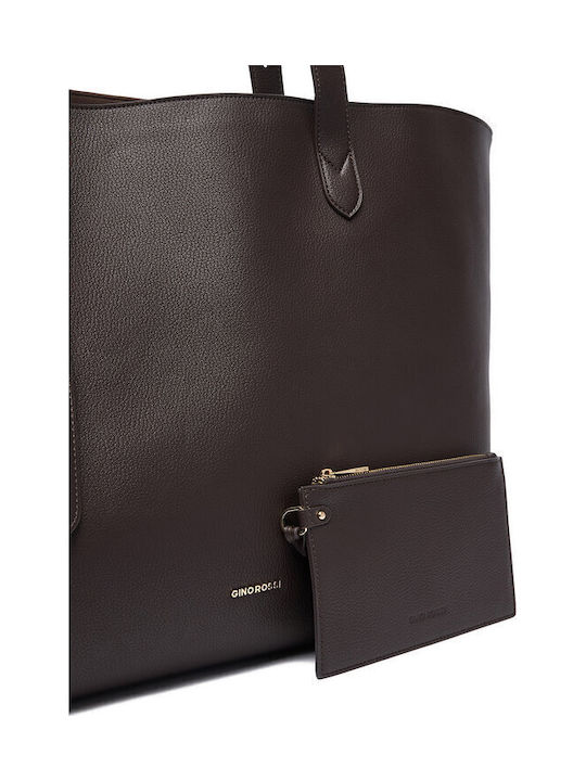 Damen-Shopper-Tasche Dunkelbraun