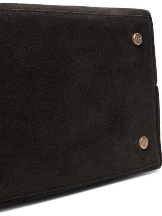 Γυναικεία Shopper Τσάντα Suede Chocolate Brown