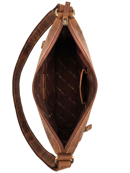 Дамска кожена чанта тип Хобо Antique Brown