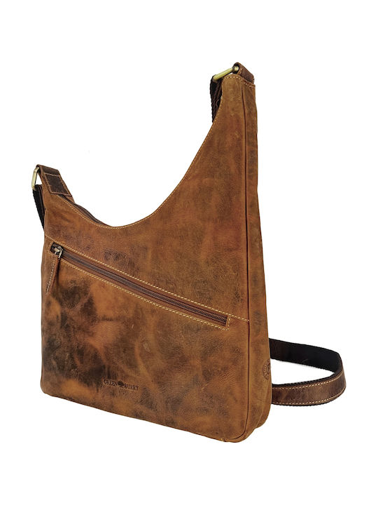 Дамска кожена чанта тип Хобо Antique Brown