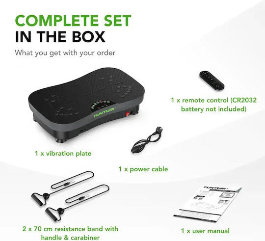 Tunturi Cardio Fit V30 Вибрационна Платформа за Пасивна Гимнастика за Цялото Тяло