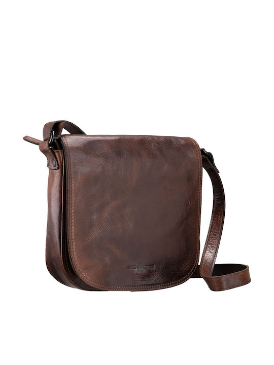 Дамска Кожена Чанта с Капак Brown