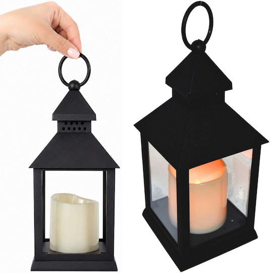 BigBuy Decorative Lamp Lattern Black 3pcs