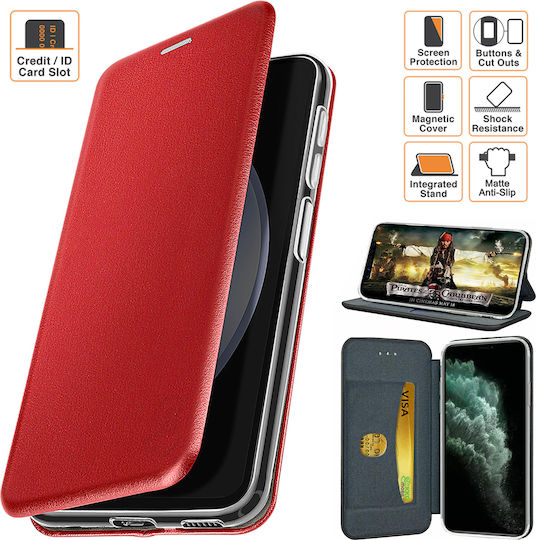 Elegance Book Leather Silicone Pink Moto G30