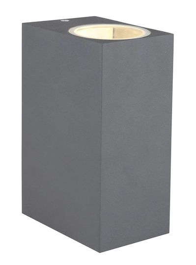 Globo Lighting Wall-Mounted Outdoor Spot Light GU10 IP44 Double Beam 6.8x15εκ.