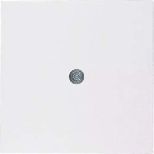Hager Single Recessed Power Socket White