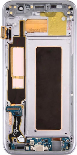 Οθόνη με Μηχανισμό Αφής για Galaxy S7 Edge (Ασημί)