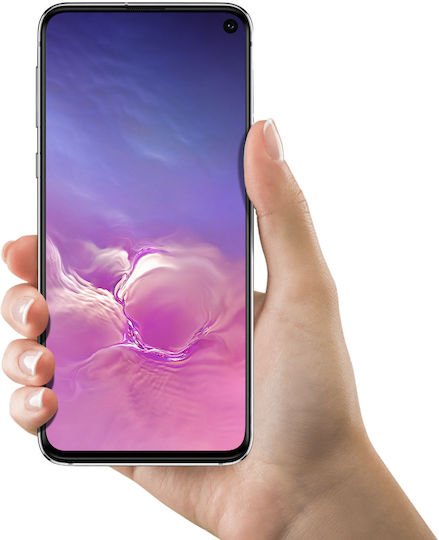 Οθόνη mit Touch-Mechanismus und Rahmen für Galaxy S10 (Weiß)