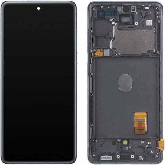 Екран със Сензорен Механизъм и Рамка за Galaxy S20 FE (Син)