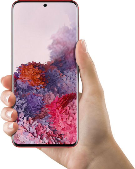 O ecran cu Mecanism Tactil și Cadru pentru Galaxy S20+ (Roșu)