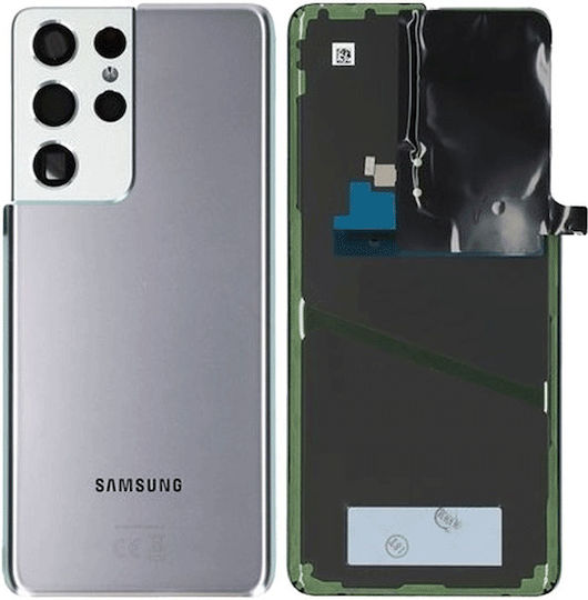 Samsung Replacement Back Cover Silver for Galaxy S21 Ultra 5G