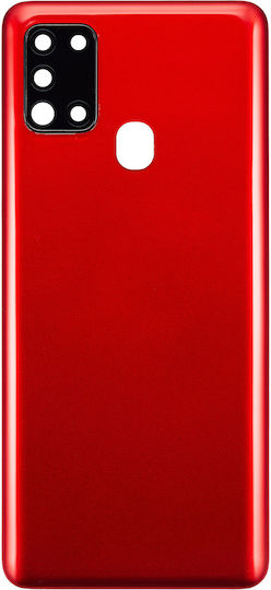 Backcoverglas Kameraobjektiv Samsung Galaxy A21s A217 2020 Aftermarket Plus Rot