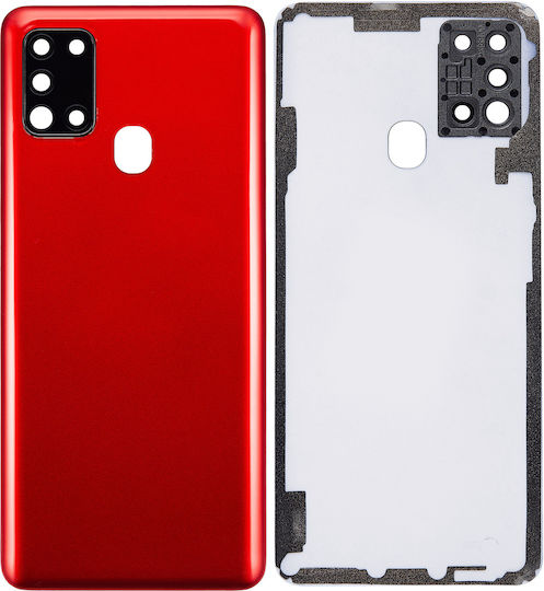 Backcoverglas Kameraobjektiv Samsung Galaxy A21s A217 2020 Aftermarket Plus Rot