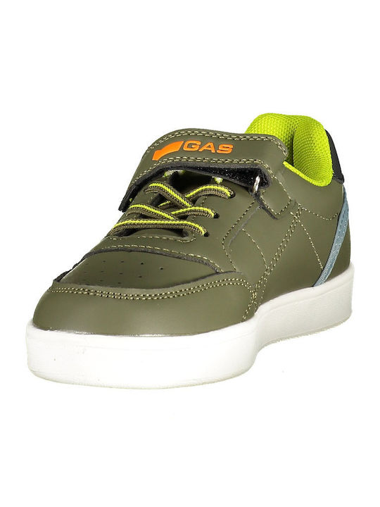 Kids Sneakers with Hook and Loop Closure Green