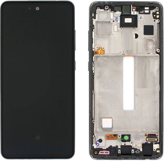 Ersatzbildschirm mit Touch-Mechanismus und Rahmen für  A528B Galaxy A52s 5G Schwarz