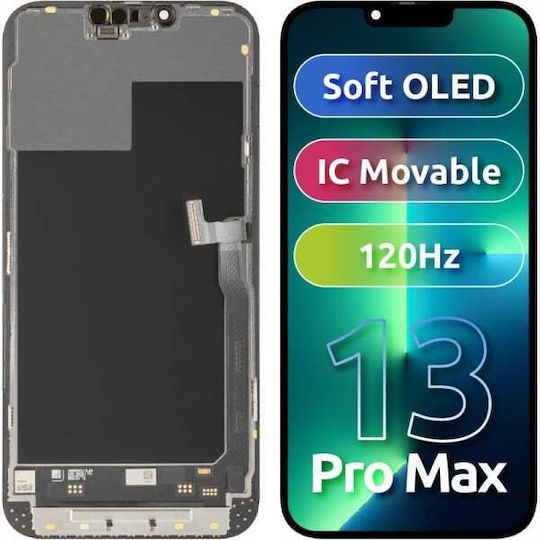 LCD Display Modul Apple iPhone 13 Pro Max Weiches OLED IC Beweglich 120Hz FHD Version Schwarz