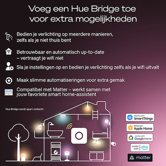 Philips Smart Lampe LED für Fassung E27 Einstellbar Weiß 1600lm