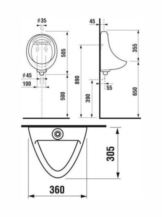 White Urinal 4014804358829