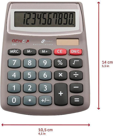 Genie 540 Calculator 10 Cifre în Culoarea Argintiu 1buc