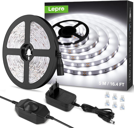 Lepro LED Strip Cold White Light 5m with Power Supply