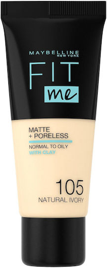 Fit Me Matte + Poreless Mov/alb 105 Natural Ivory 30ml