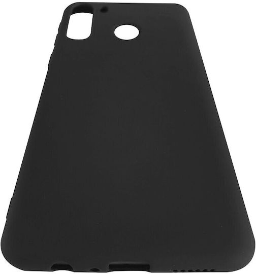 Lemontti Silky Schwarze Silikonhülle Samsung Galaxy A21
