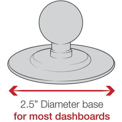 Ram Mounts Ram Flex Adhesive Double Ball Mount Diamond Plate – Short B Size