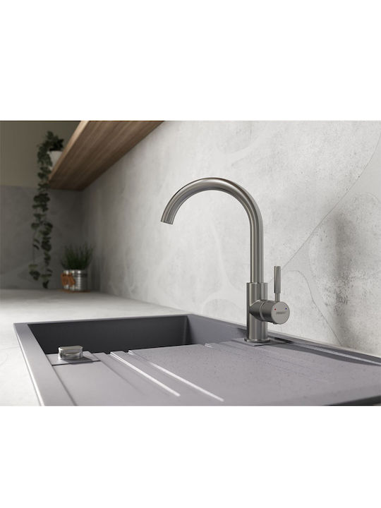Ferro Camira Countertop Kitchen Faucet Grey