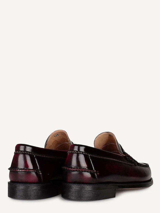 Harison 100 Men's Leather Moccasins Burgundy
