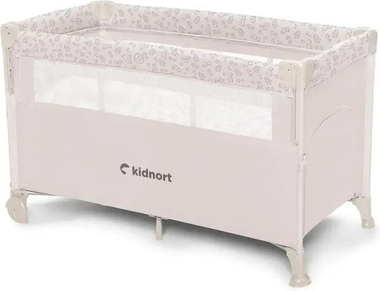 Kidnort Сгъваема Кошара с Матрак Бежова 128x68 cm Kidnort Сгъваема Кошара с Матрак Бежова 128x68 cm