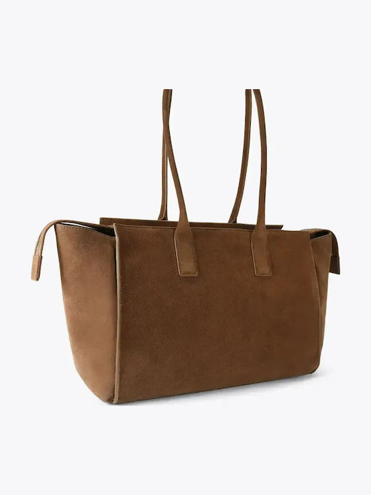 Sloane Women's Suede Shopper Bag Brown