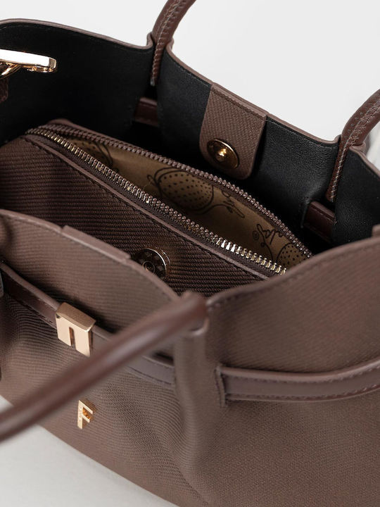 Damen-Satchel-Tasche Braun