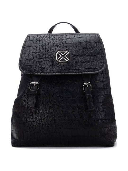 Women's Croco Black Backpack