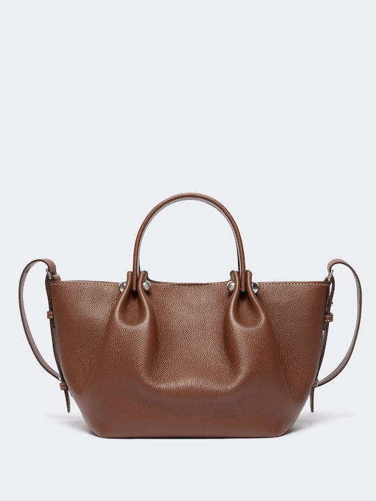 Braune Damen-Tote aus Leder
