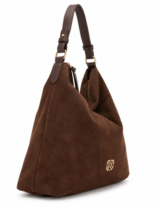 Women's Hobo Bag Suede Brown