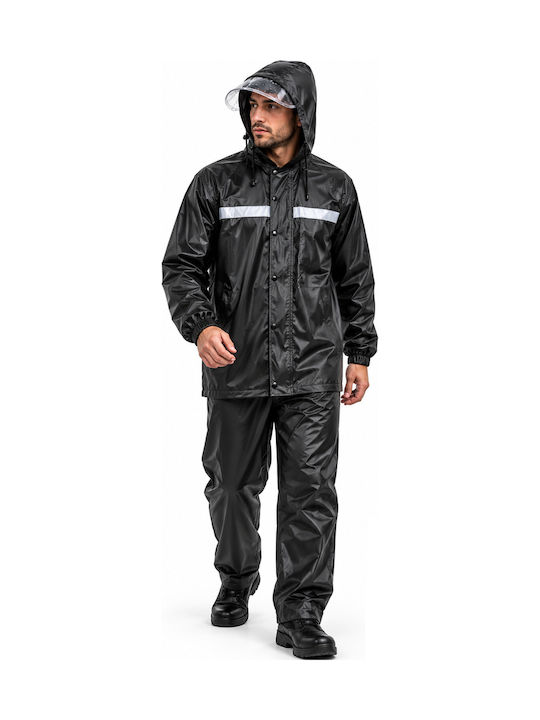 Tipster Herren Regenanzug, Jacke & Hose, Einheitsgröße, Transparentes Schild 34705 Schwarz Tipster Herren Regenanzug, Jacke & Hose, Einheitsgröße, Transparentes Schild 34705 Schwarz
