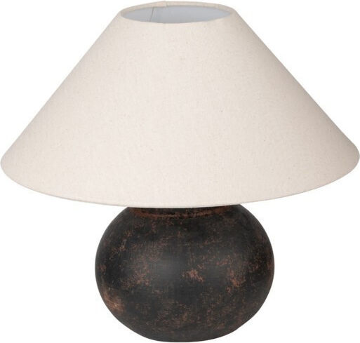 Estia Table Lamp with White Shade and Black Base