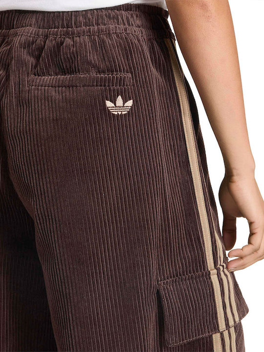 Damen-Stoff-Cargohose Braun
