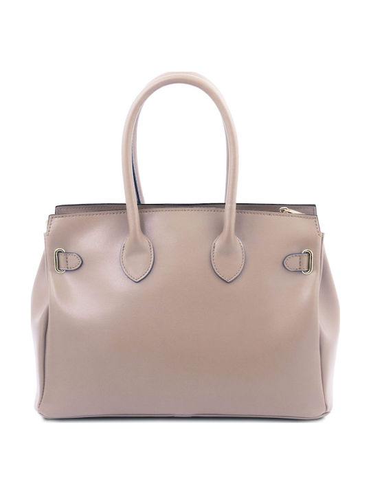 Light Ash Grey Leather Women's Tote Bag